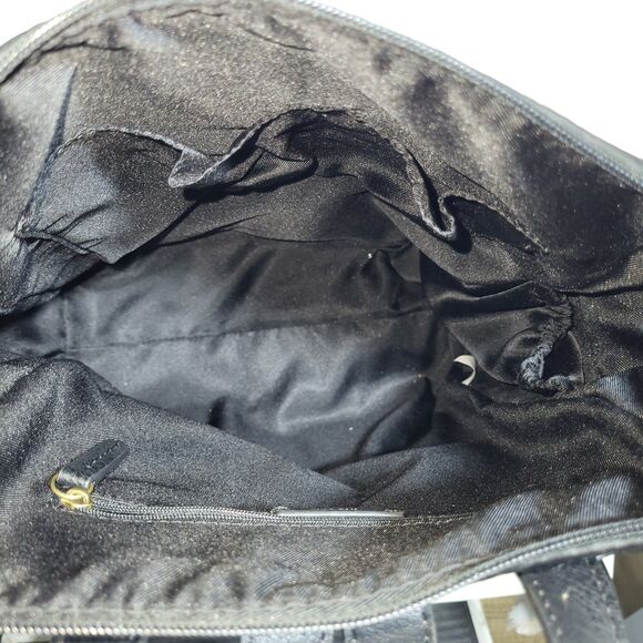 The Sak Black Textured Backpack Gold Logo Lightweight Travel Bag - Picture 3 of 4